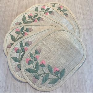 Woven Rattan Placemats Set of 6